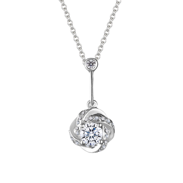 Mặt kim cương viên vàng 14K Hasmin GIA 2C