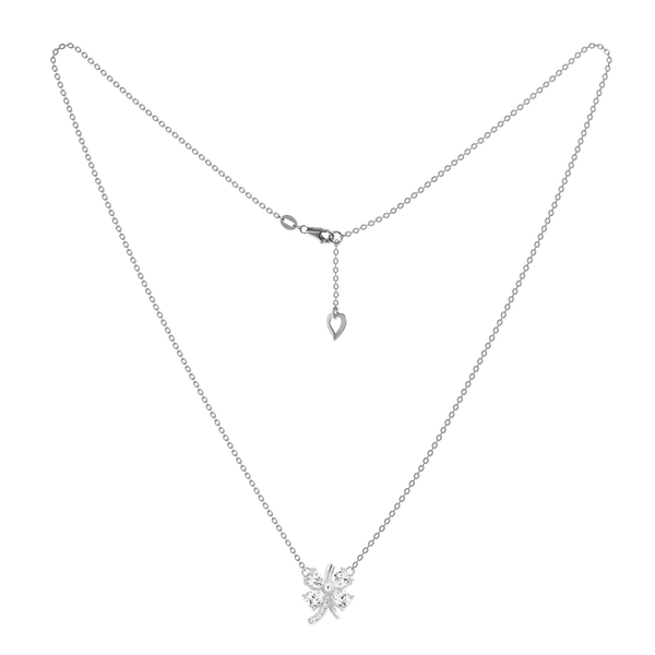 Dây liền mặt đính đá CZ vàng 18K Lucking