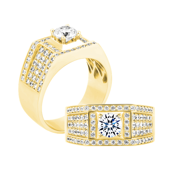 Nhẫn nam đính đá CZ vàng 14K Valkyrie 5C Y