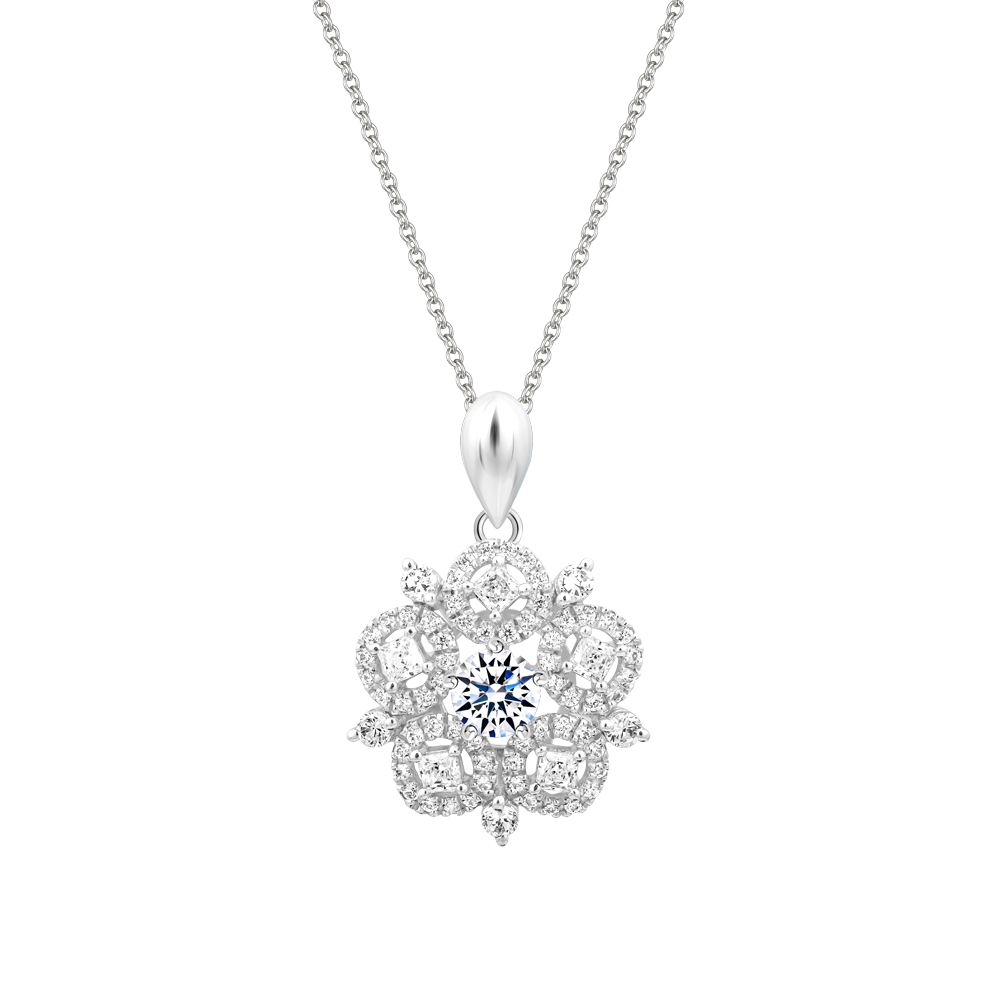 Mặt đính đá CZ vàng 10K Petunia 3C