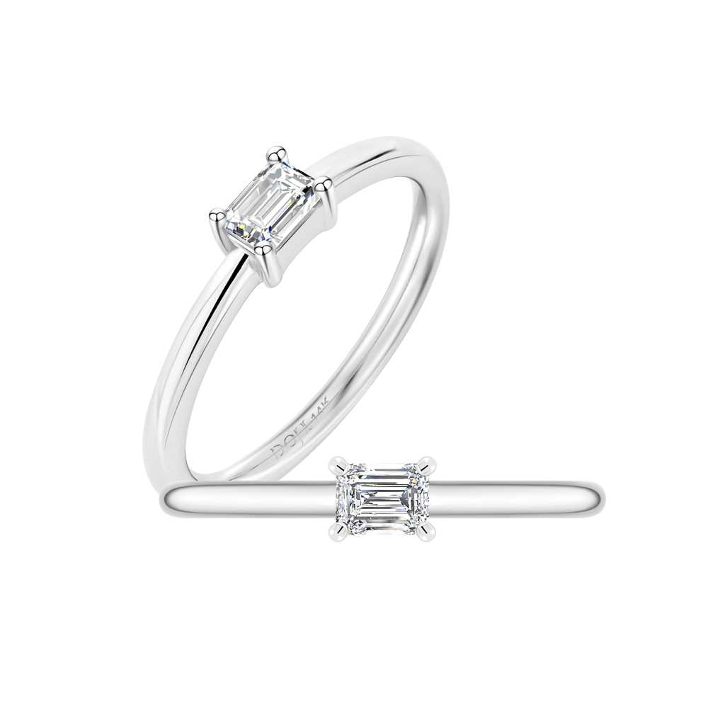 Nhẫn nữ kim cương viên vàng 14K Jena A493 TD