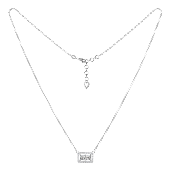 Dây liền mặt đính đá CZ vàng 18K Valio PR 2C