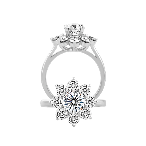 Nhẫn nữ đính đá CZ vàng 14K Baigum N 1CT
