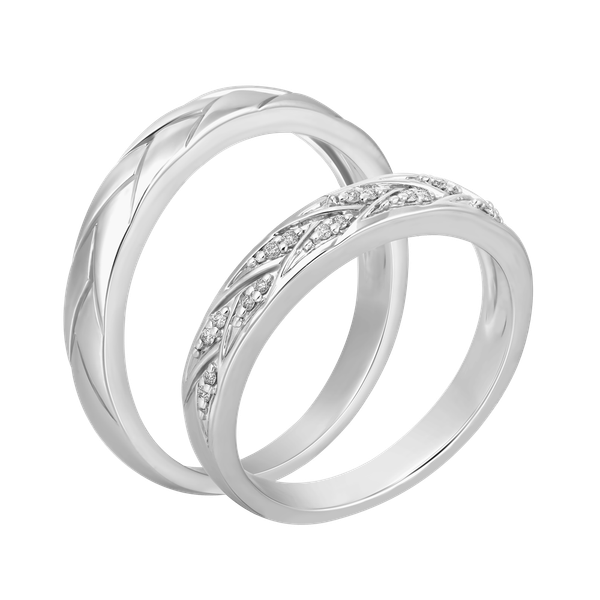 Nhẫn cưới nữ kim cương viên vàng 14K Reliant D F