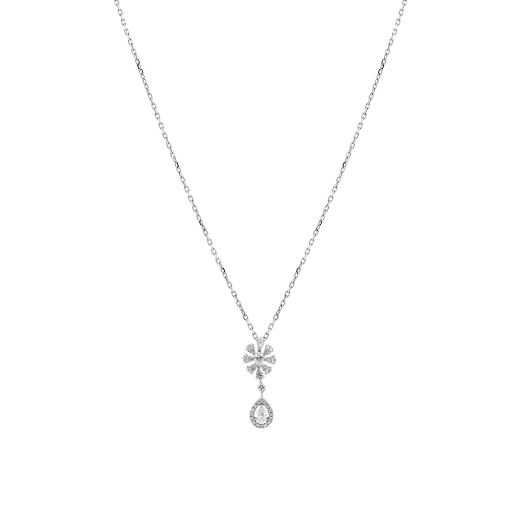 Dây liền mặt kim cương viên vàng 18K Jena A066 TD