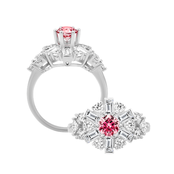 Nhẫn nữ đính đá CZ vàng 14K Brighty RED 5C