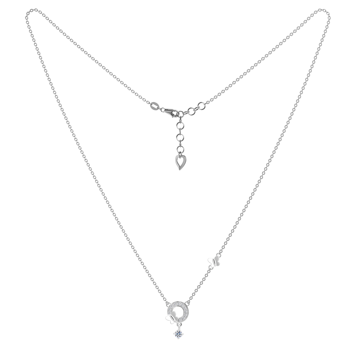 Dây liền mặt kim cương viên vàng 14K Cyrella TD