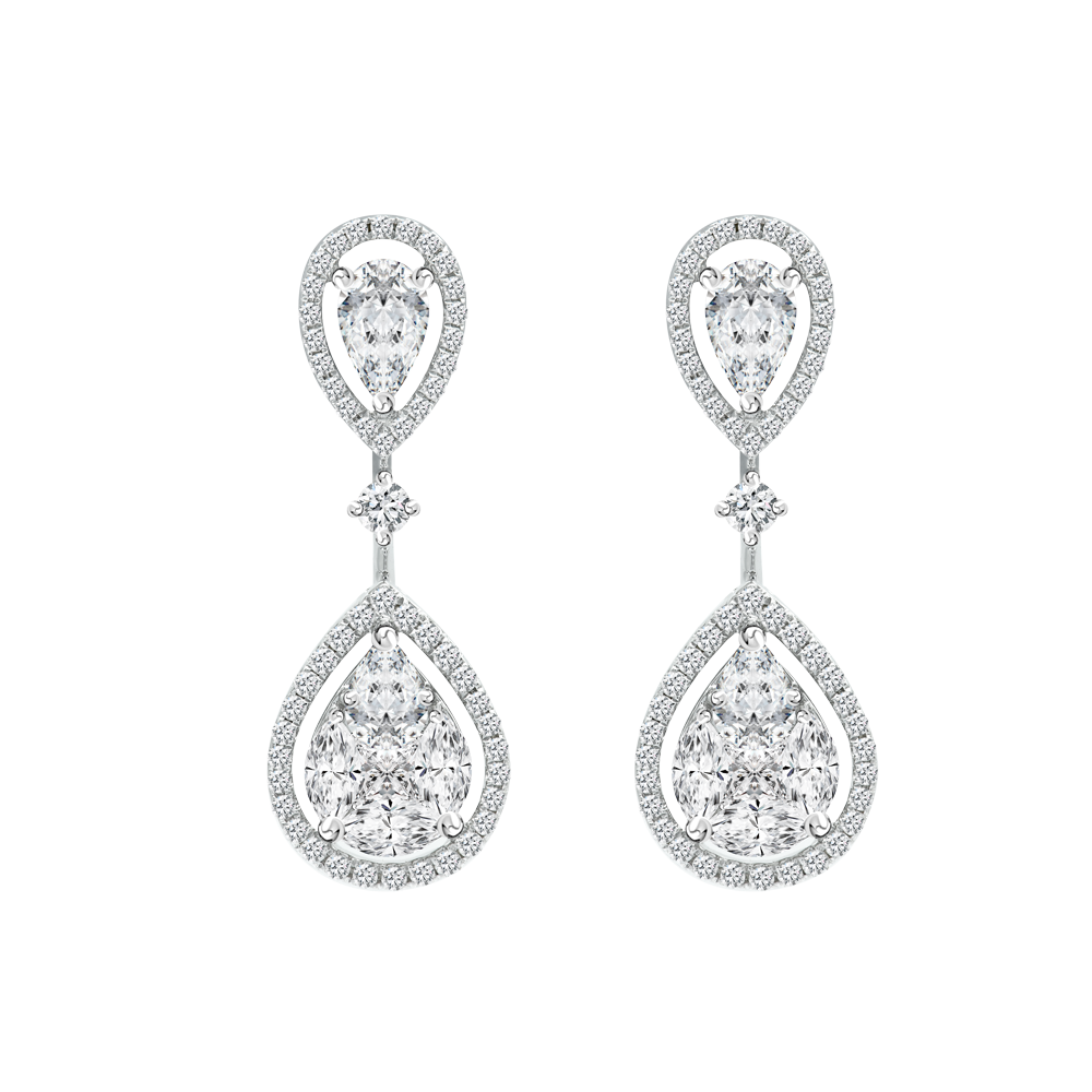 Hoa tai kim cương viên vàng 18K Jena A300 TD