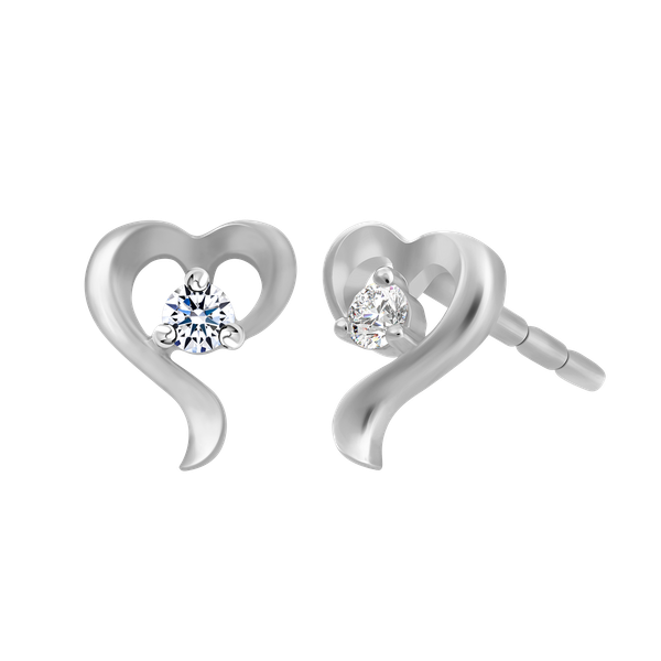 Hoa tai kim cương viên vàng 14K Preguntus