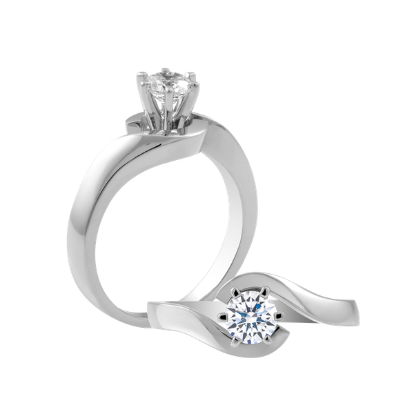 Ổ nhẫn nữ đính đá CZ vàng 14K Magnetic 3C