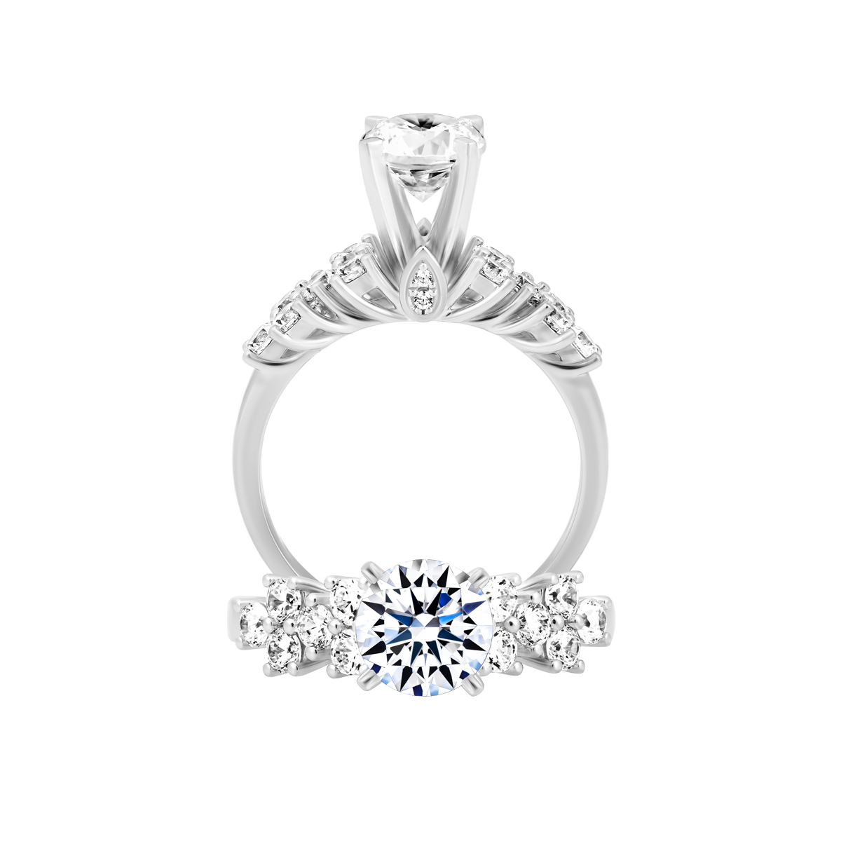 Nhẫn nữ đính đá CZ vàng 14K Catherine V2 1CT