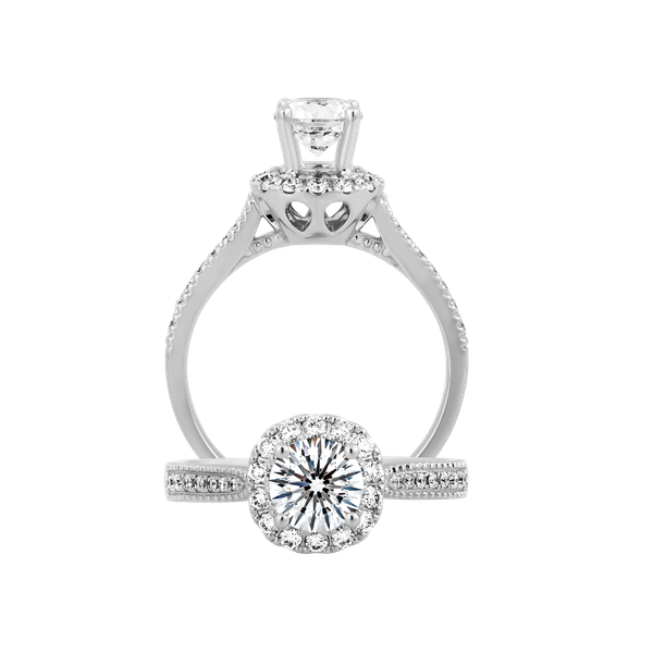 Ổ nhẫn nữ kim cương tấm vàng 14K Favor 1CT