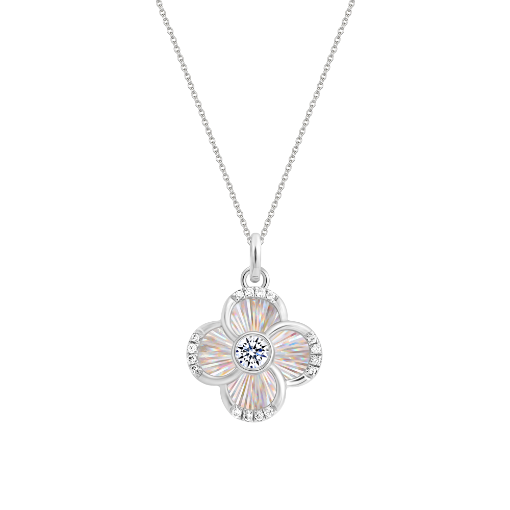 Dây liền mặt kim cương viên vàng 14K Jeny A033 TD