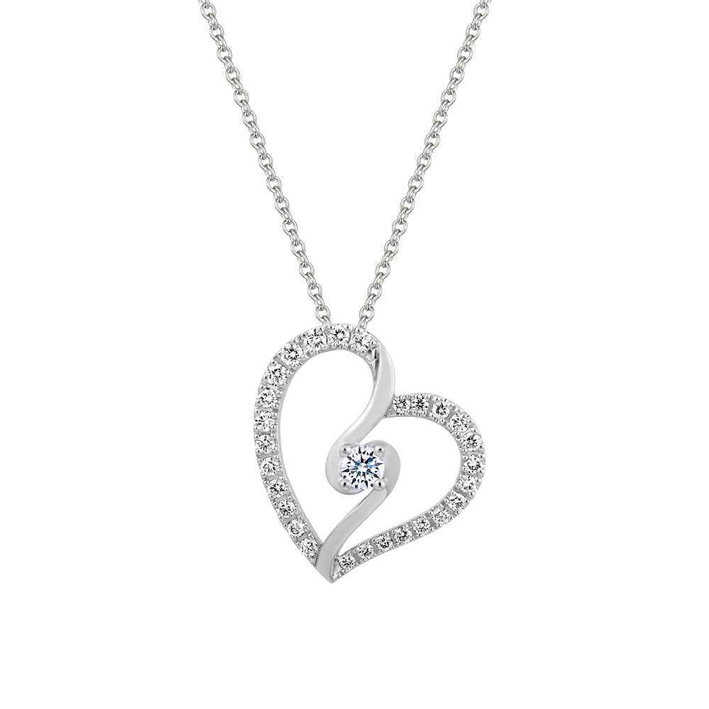 Mặt kim cương vàng 14K Amour 5p