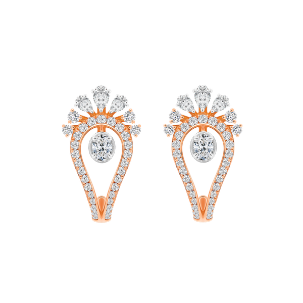 Hoa tai kim cương viên vàng 18K Jena A730 TD