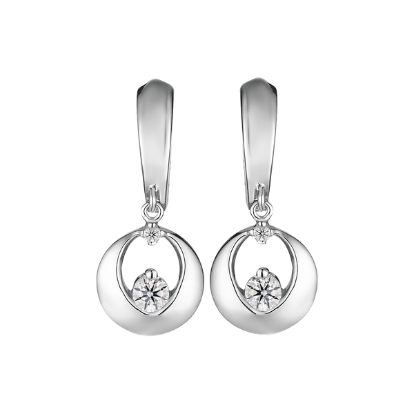 Hoa tai đính đá CZ vàng 10K Coy 5p