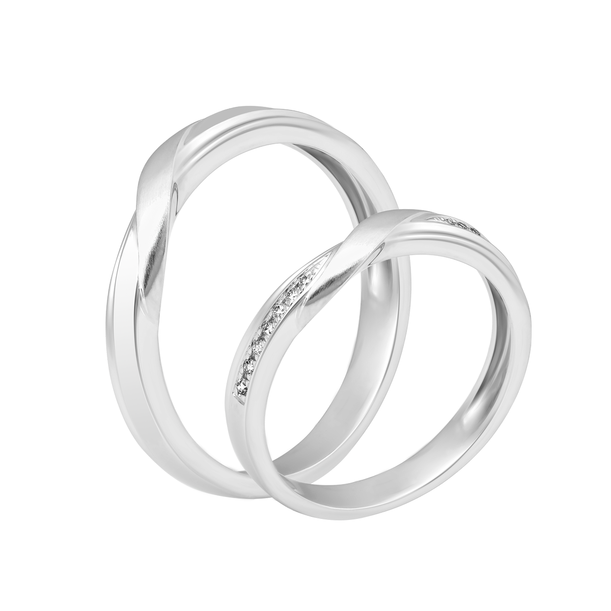 Nhẫn cưới nữ kim cương viên vàng 14K Continually F