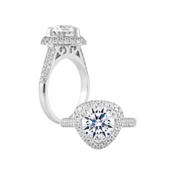 Ổ nhẫn nữ kim cương tấm vàng 14K Vitality 2CT