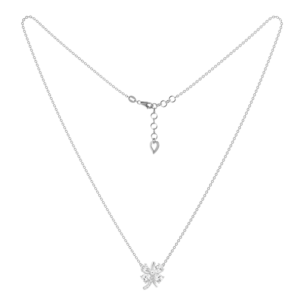 Dây liền mặt đính đá CZ vàng 18K Lucking 2