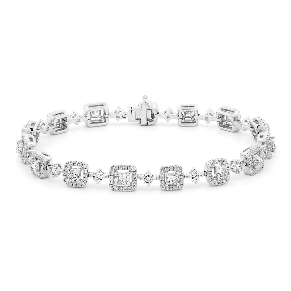 Lắc kim cương viên vàng 18K Jena A789 TD