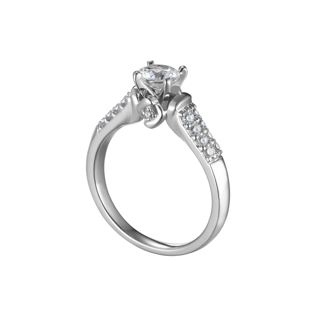 Nhẫn nữ kim cương tấm vàng 14K Meteor 5C