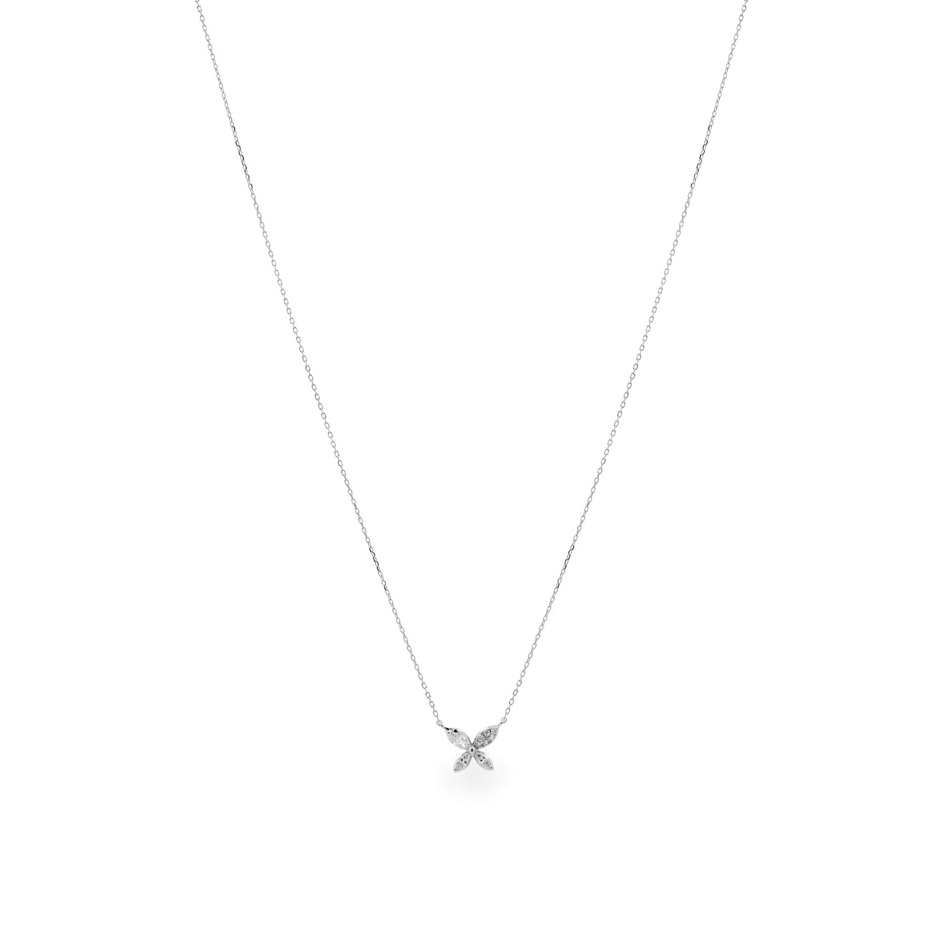 Dây liền mặt kim cương viên vàng 14K Jena A180 TD