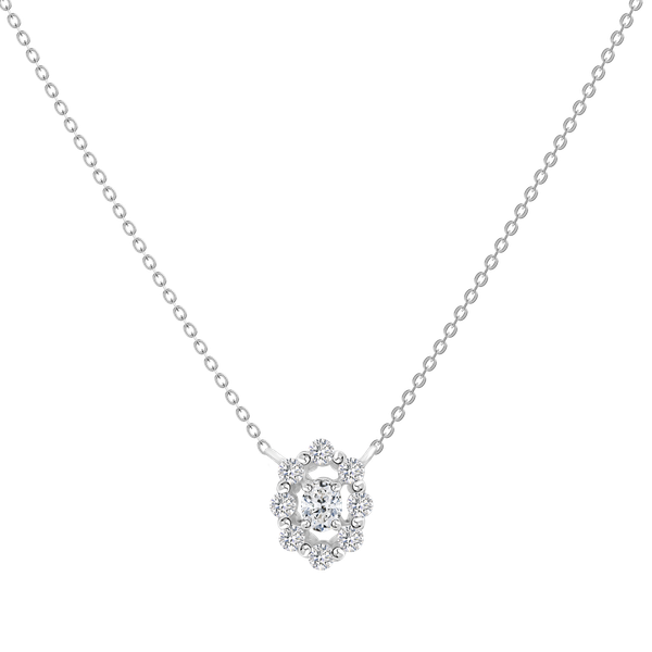 Dây liền mặt kim cương viên vàng 14K Jena A154 TD