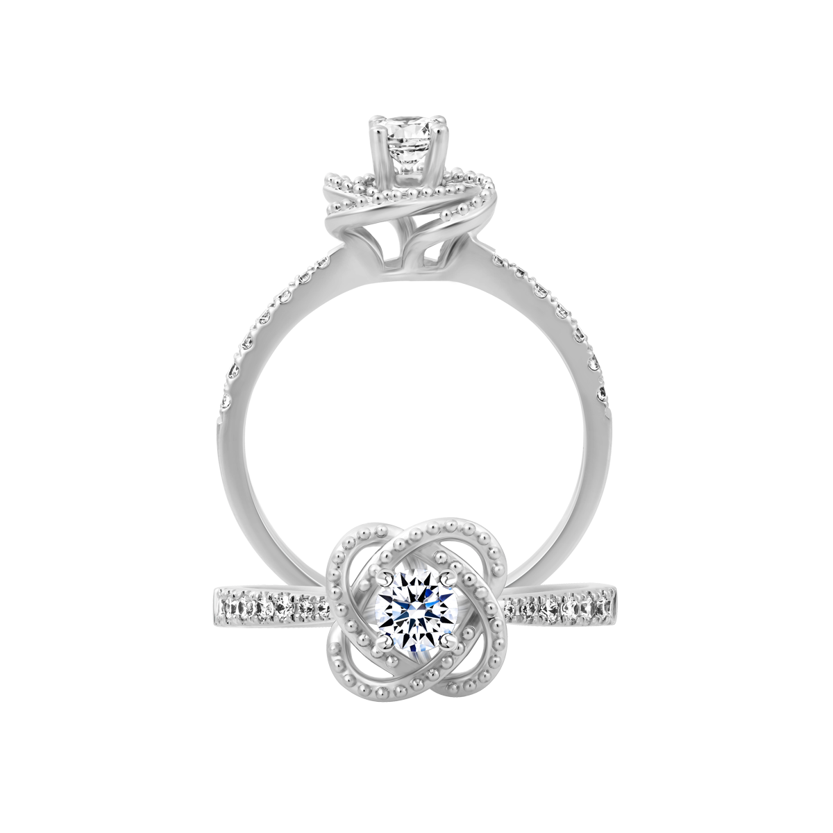 Nhẫn nữ kim cương tấm vàng 14K Sociable 2C