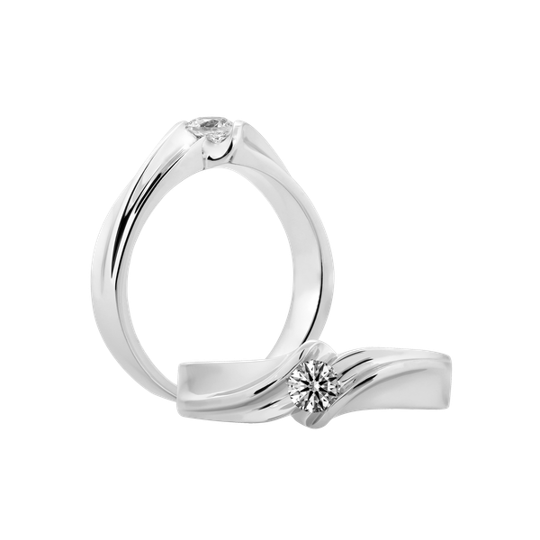 Nhẫn cưới nữ đính đá CZ vàng 14K Dandy 2C F