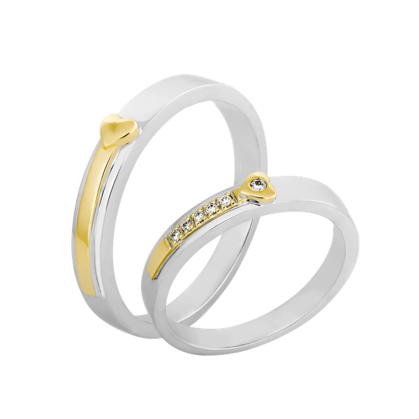 Nhẫn cưới nữ kim cương viên vàng 14K Larisa F GVRG0243995