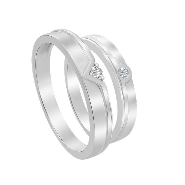 Nhẫn cưới nữ đính đá CZ vàng 14K Plenary F