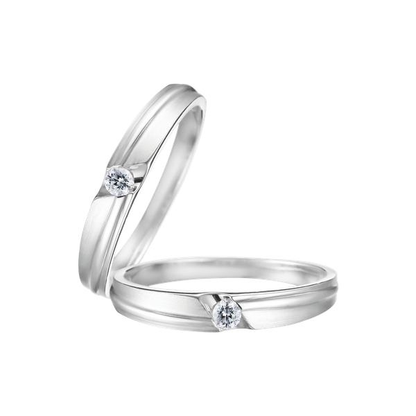 Nhẫn cưới nữ kim cương vàng 14K Fixed 5p F