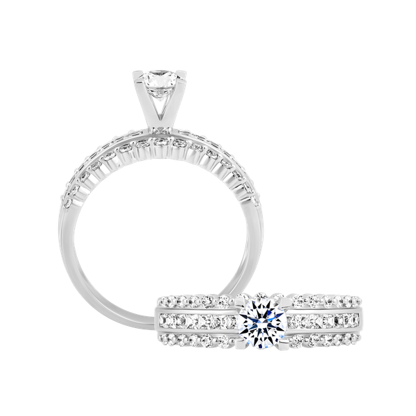 Nhẫn nữ đính đá CZ vàng 14K Schicksal N 3C