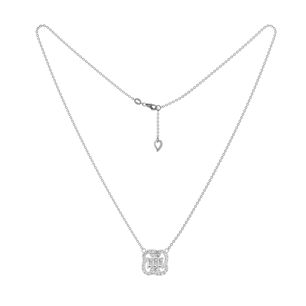 Dây liền mặt đính đá CZ vàng 18K Happinest