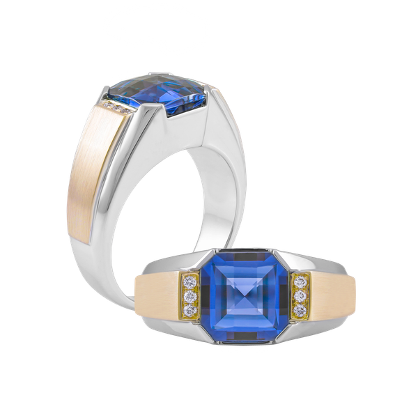 Nhẫn nam kim cương tấm vàng 14K Billy 1 S.SAP WY GVRG0223862