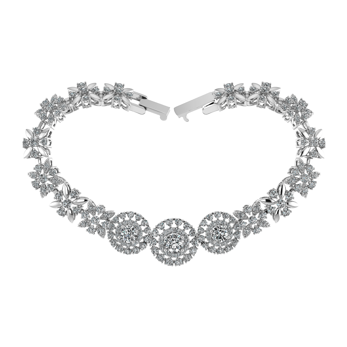 Lắc đính đá CZ vàng 14K Bayard N 3C