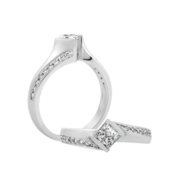 Nhẫn nữ kim cương viên vàng 14K Oralie PR 2C