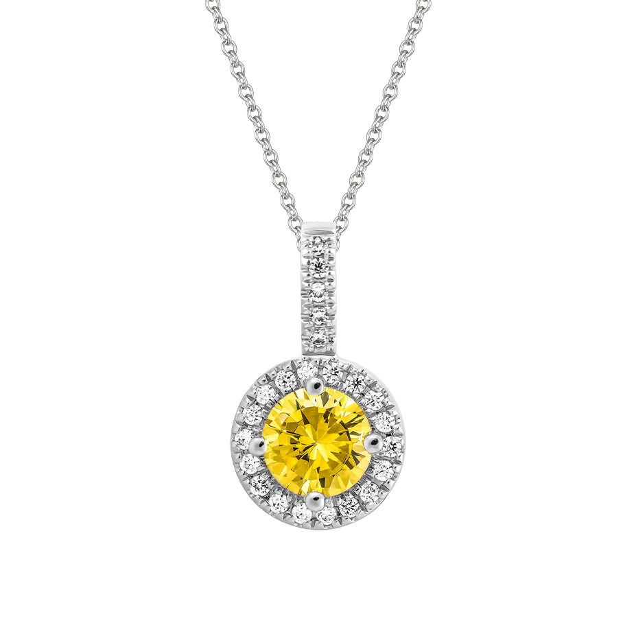 Mặt đính đá màu Citrine vàng 10K Waddle N5C S.CIT