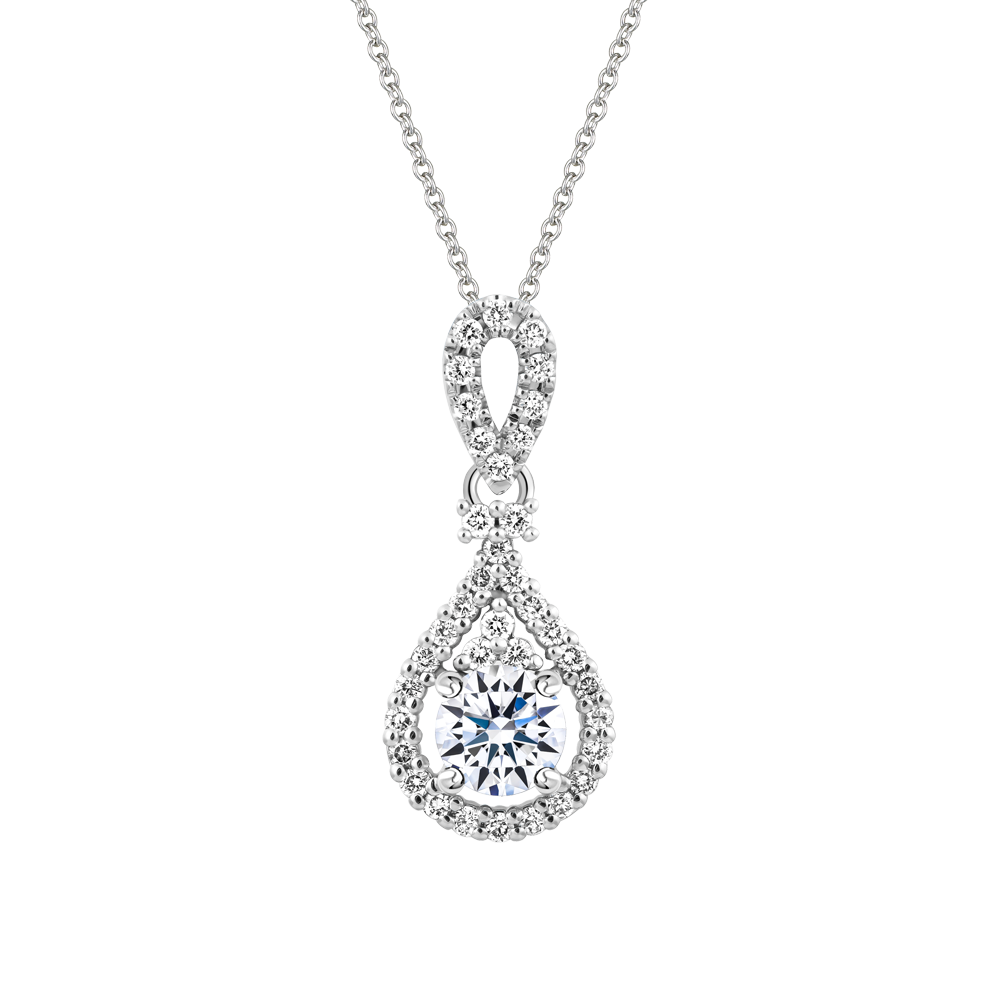 Mặt đính đá CZ vàng 14K Paradise 3C