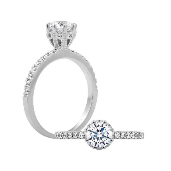 Nhẫn nữ đính đá CZ vàng 14K Cheerful N 1CT GVRG0232614