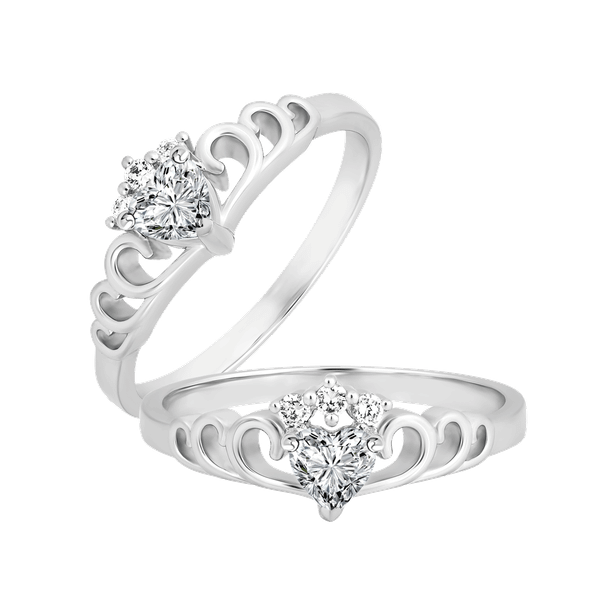 Nhẫn nữ đính đá CZ vàng 14K Heartfelt HR 2C