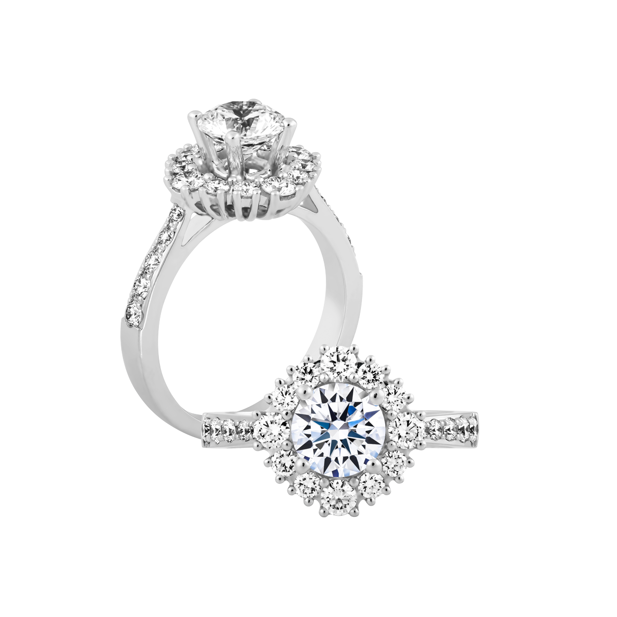 Nhẫn nữ kim cương viên vàng 14K Dapper GIA 3C