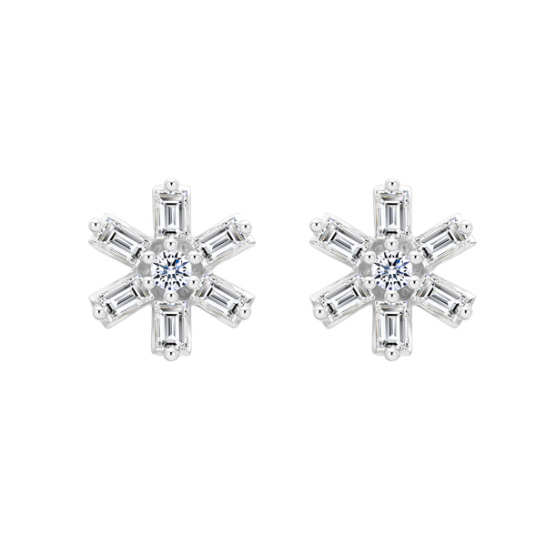 Hoa tai kim cương viên vàng 14K Jena A149 TD