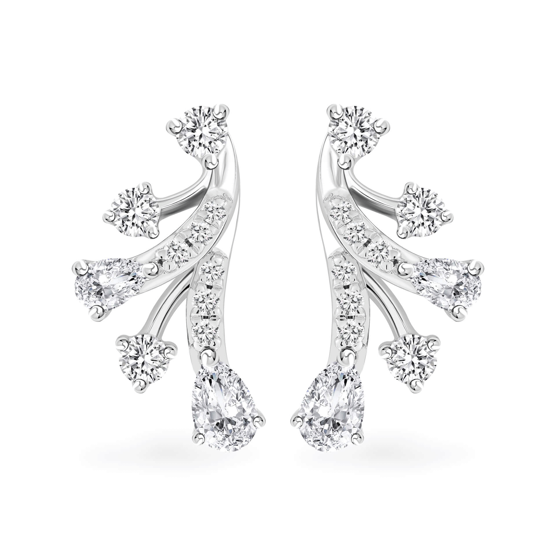 Hoa tai kim cương viên vàng 18K Jena A391 TD