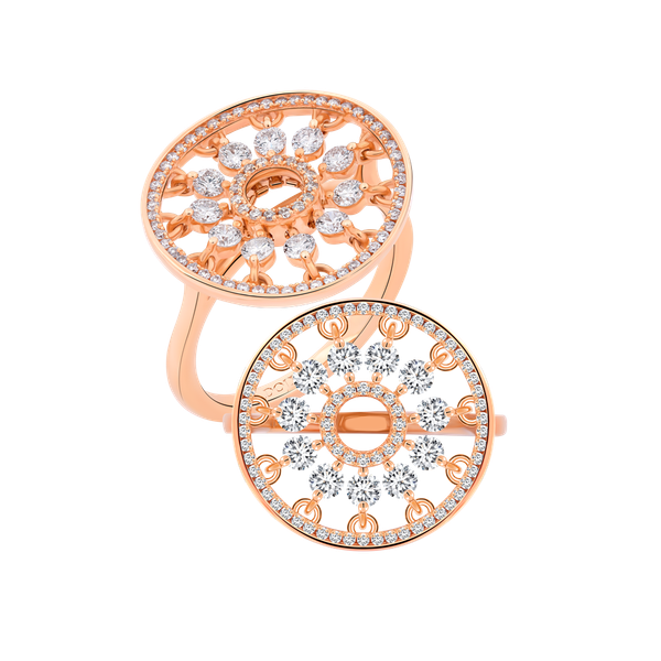 Nhẫn nữ kim cương viên vàng 18K Jena A032 TD