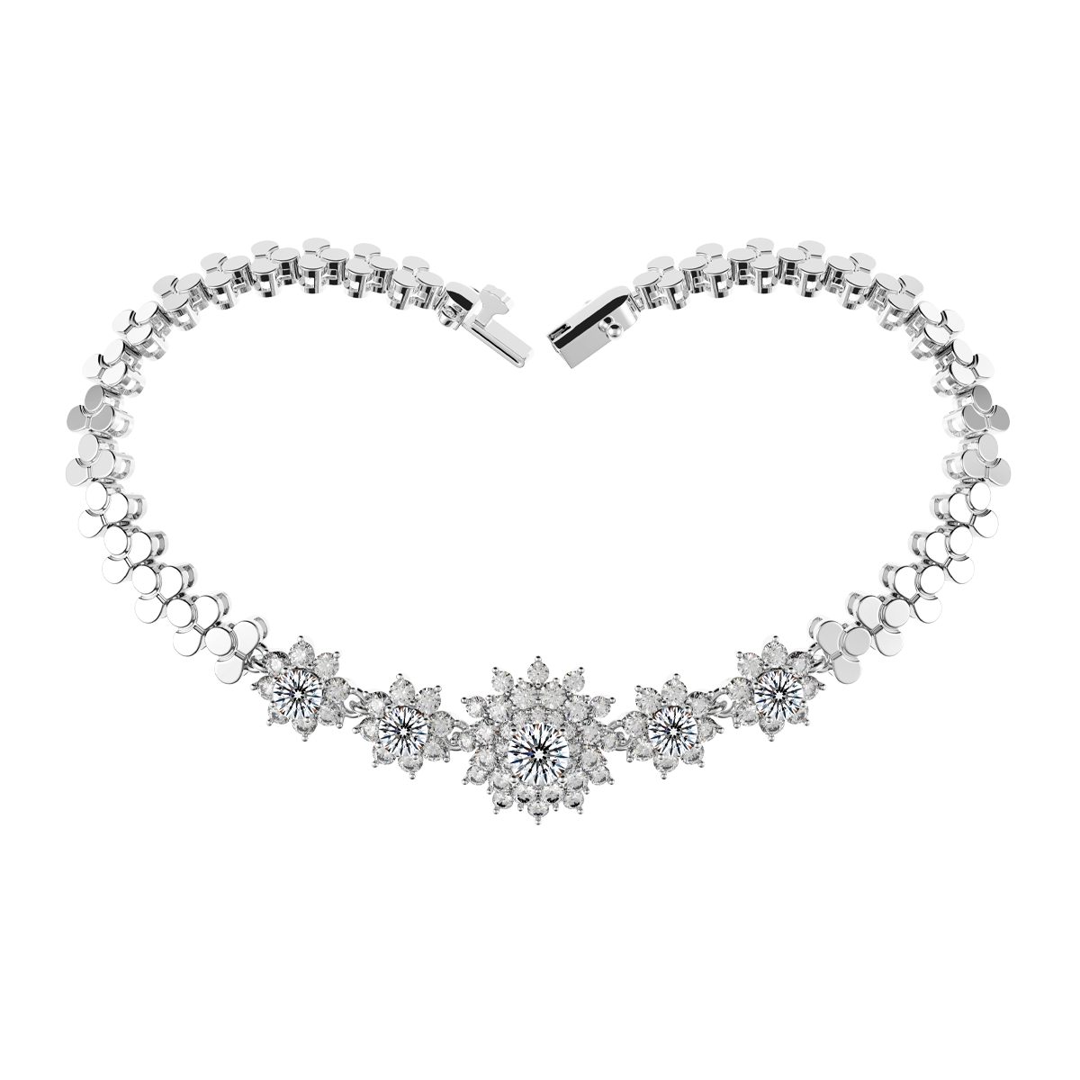 Lắc kim cương tấm vàng 18K Category 3C