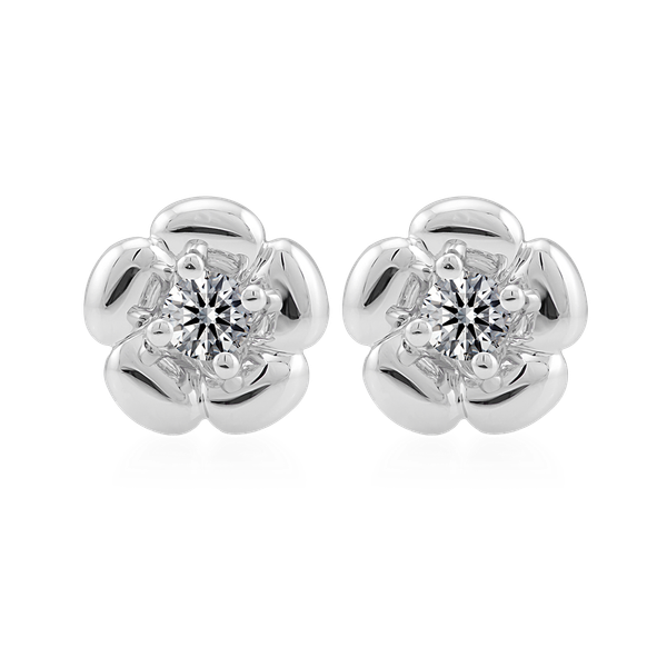 Hoa tai kim cương vàng 14K Geranium N2 5p