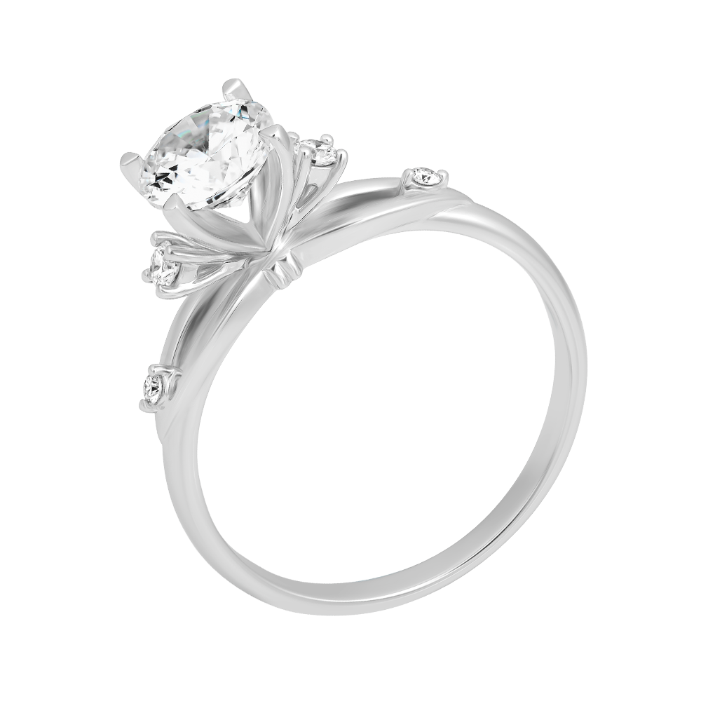Ổ nhẫn nữ kim cương tấm vàng 14K Regalyn 1CT