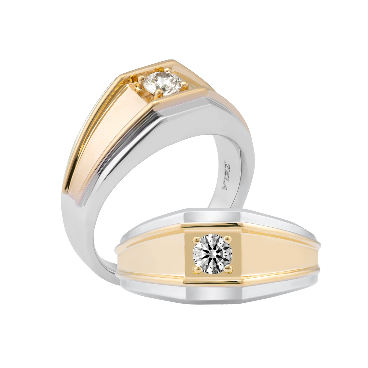 Nhẫn nam đính đá CZ vàng 14K Deluder 3C WY