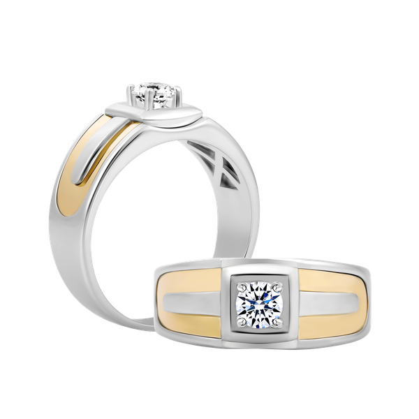 Nhẫn nam đính đá CZ vàng 14K Robust N 5C WY